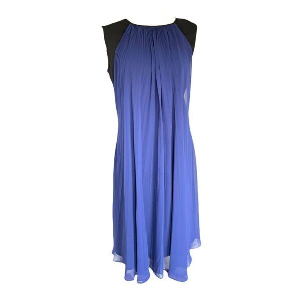 ESCADA Navy and Black Sleeveless Knee Length Dress - Picture 1 of 6